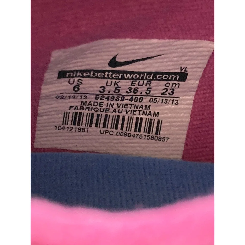 Nike‎ Tiempo Natural IV FG Soccer Cleats Navy Pink Kids US 6Y 524939-400 EUC